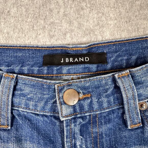 J Brand Shorts Libra Cut Off Distressed Raw Hem Womens 25 Blue Med Wash #13526 - Picture 3 of 7